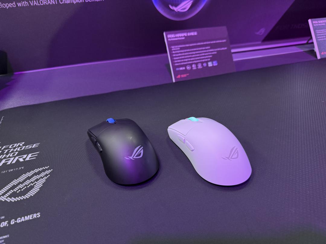 華碩ROG Harpe ll Ace滑鼠，採用創新的生物基尼龍材質製成。（圖／記者華碩）