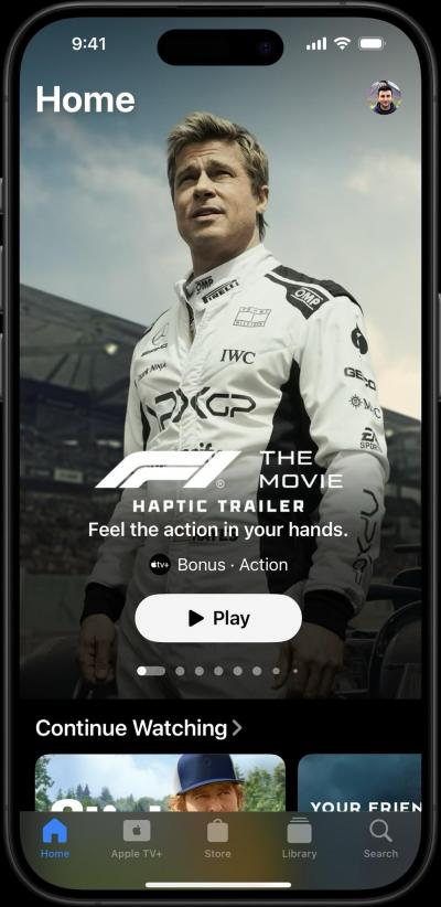 布萊德彼特帥炸!iPhone獨家《F1電影》預告、觸覺回饋超刺激 布萊德彼特帥炸!iPhone獨家《F1電影》預告、觸覺回饋超刺激
