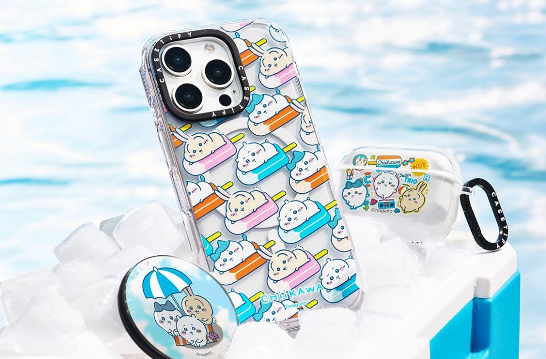 吉伊卡哇 x CASETiFY 聯名系列以夏日泳池派對為主題。（圖／CASETiFY）