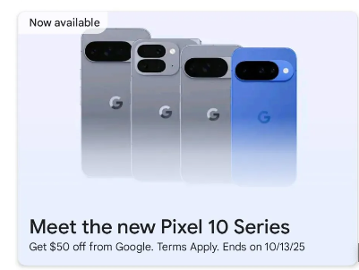 Google 在 Google Play 洩露的 Pixel 10 廣告（圖／翻攝Android Authority ）