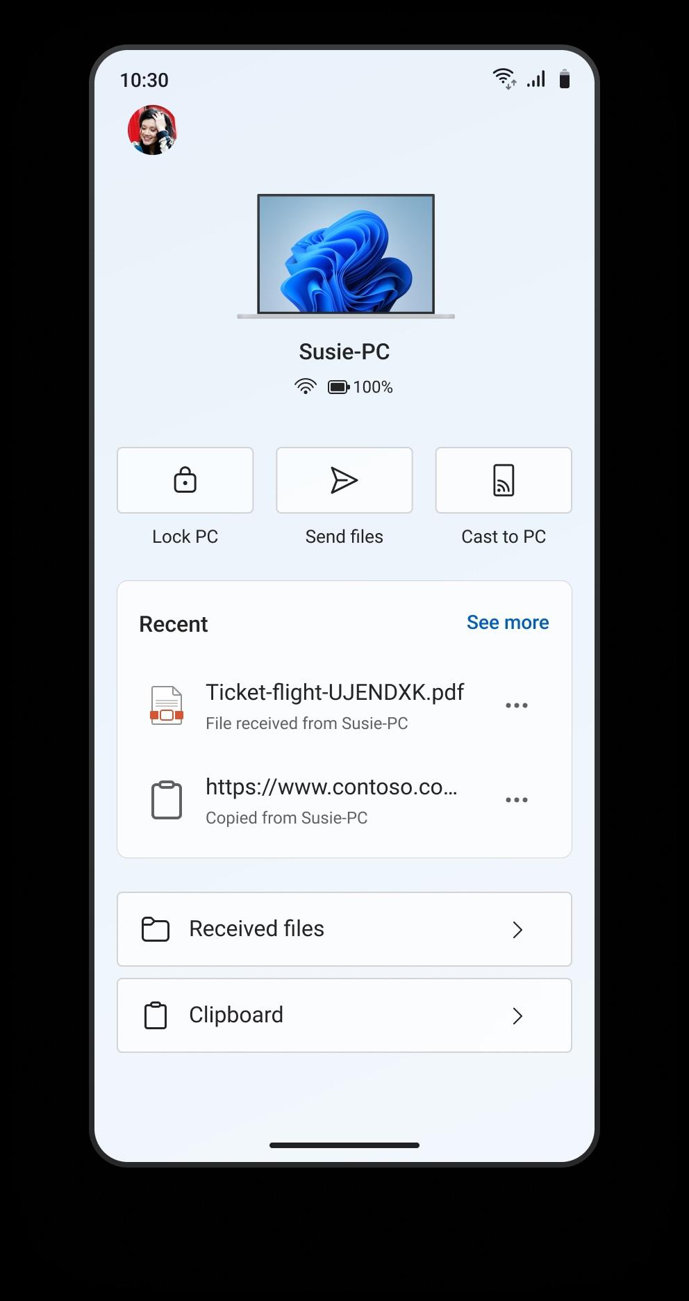 新版「Link to Windows」加入許多實用功能，例如遠端鎖定PC。（圖／翻攝官網）