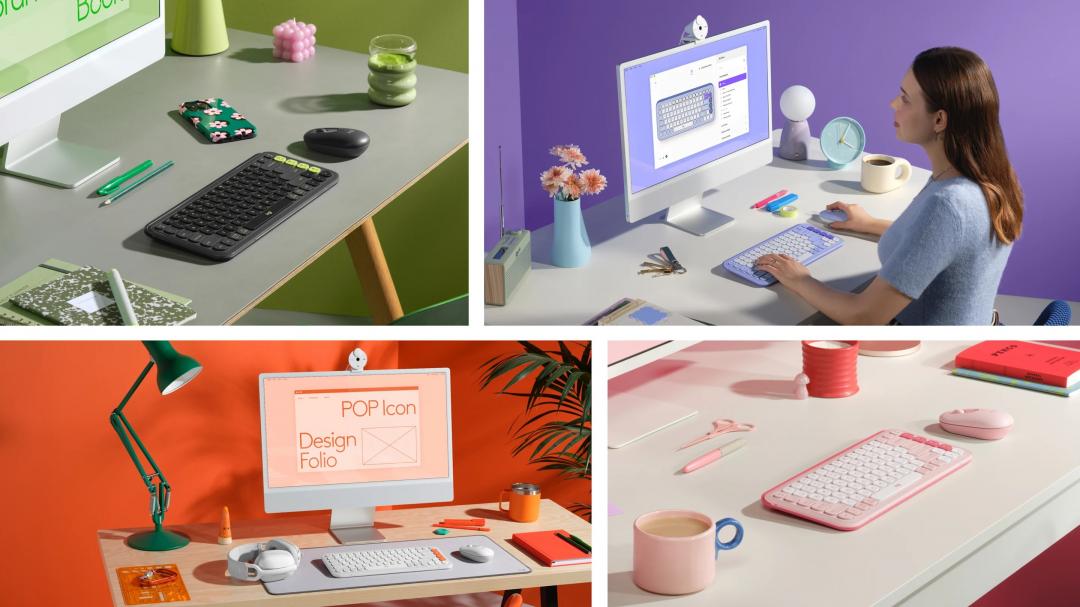 羅技POP ICON KEYS無線鍵盤，電池續航最高達36個月，1,990元。