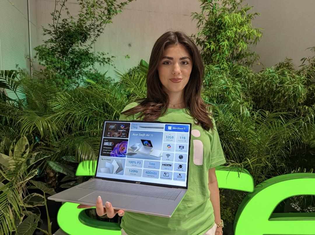 宏碁Swift系列輕薄筆電新增「Air」新成員。（圖／記者吳佩樺攝）