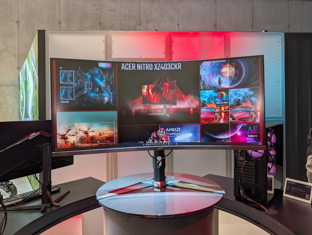 Nitro系列4款全新電競螢幕瞄準不同類型的遊戲玩家。（圖／記者吳佩樺攝）