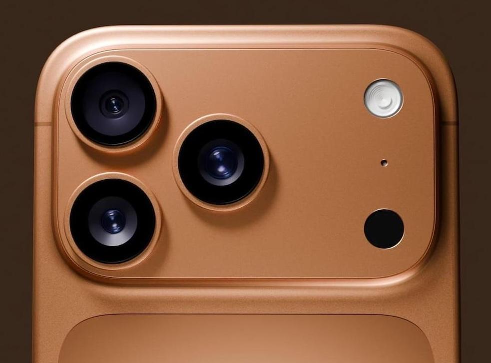 iPhone 17 Pro系列首度採用「橫向相機島」設計。(圖/翻攝網路)