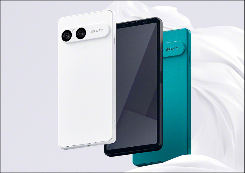 Sony Xperia 10 VII提供雪花白（圖左起）、石墨黑、土耳其藍三色選擇，將於9月18日起正式開賣，售價各14,990元。