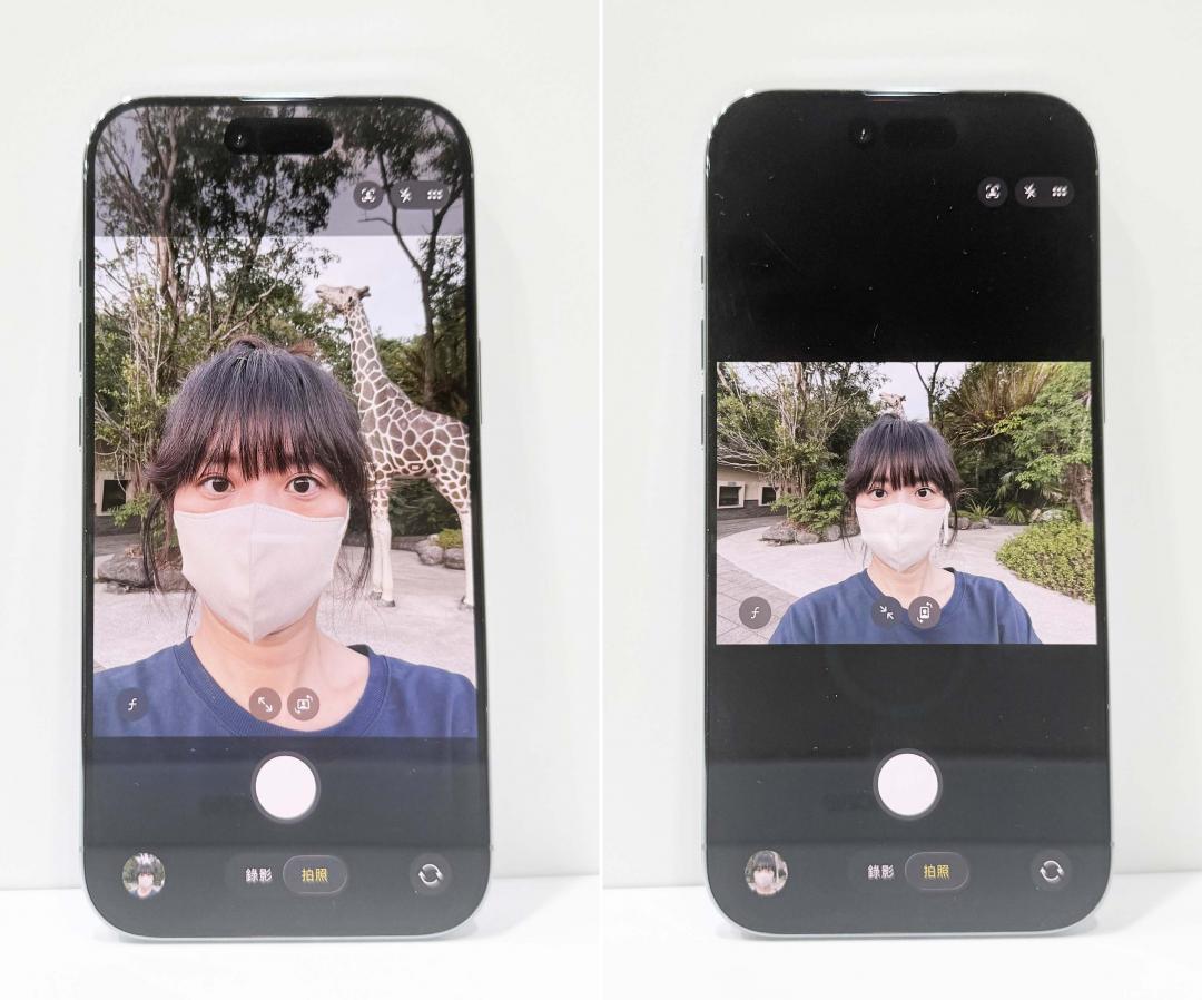 具備前後錄影功能，錄製的檔案是不能分離畫面的。（圖／記者吳佩樺攝）