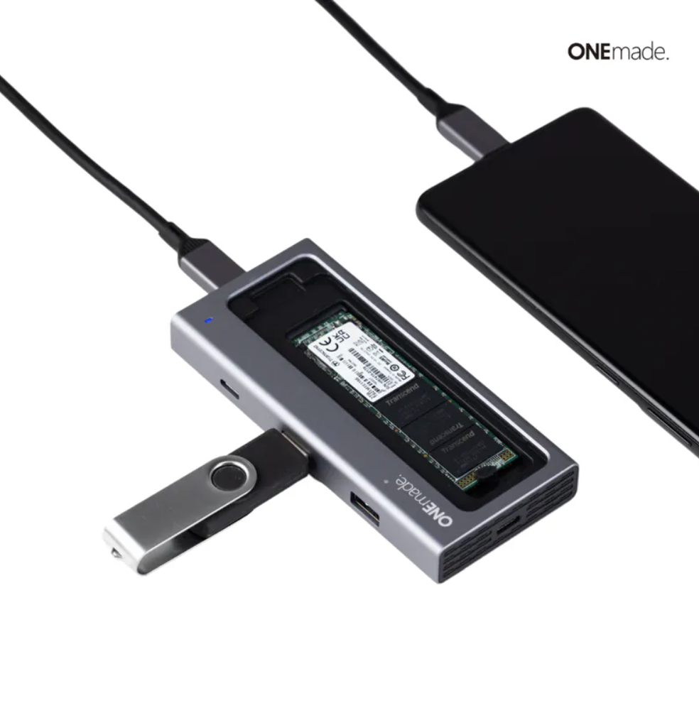 ONEmade SD3 4 in 1 SSD滿足擴充、充電、傳輸、儲存等需求，拍素材或後製都能派上用場，2,980元。