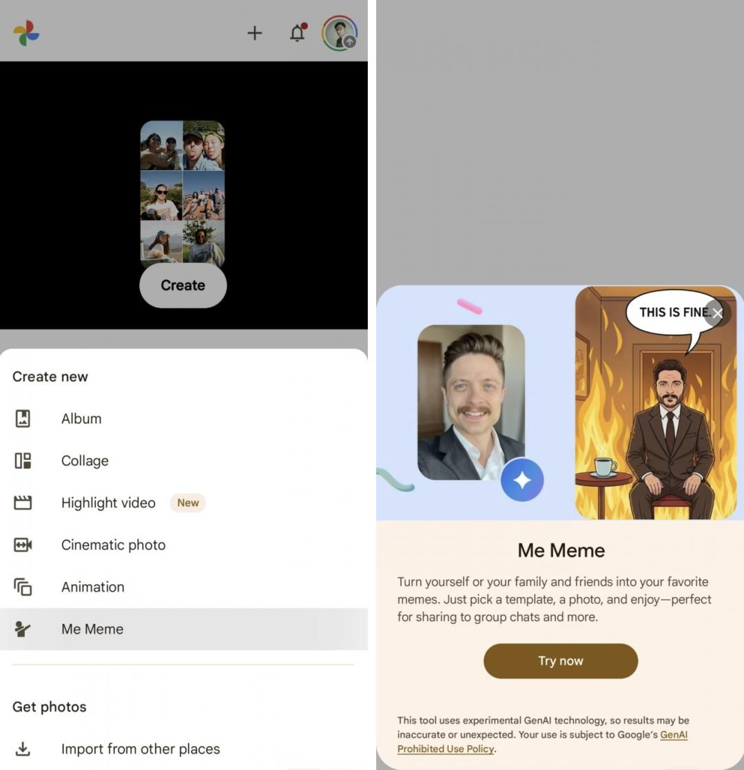 外媒在Google測試版中發現「Me Meme」新功能。(圖/翻攝Android Authority)
