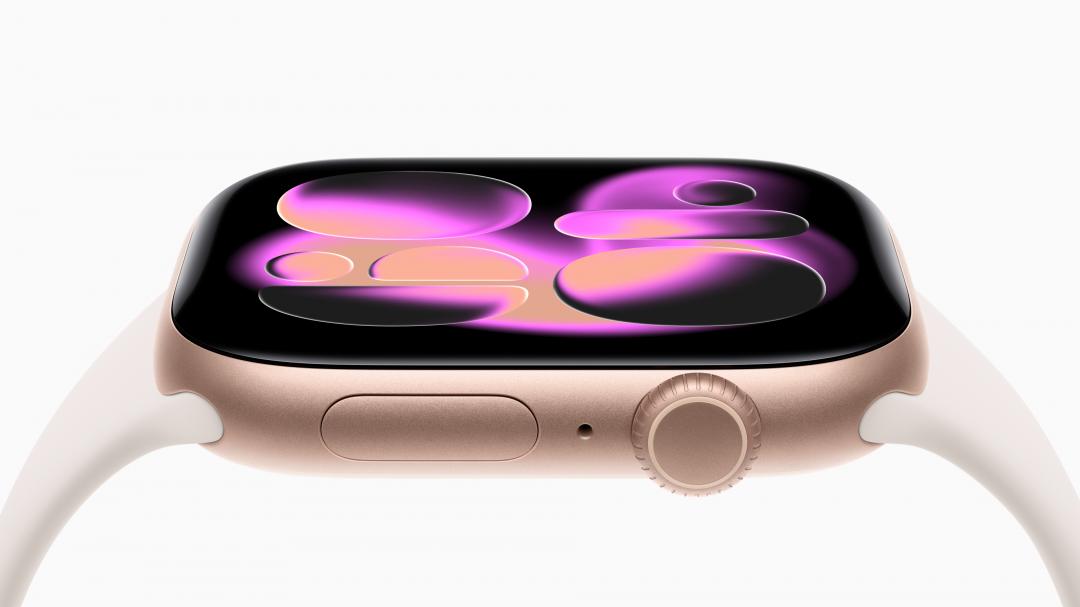 Apple Watch Series 11升級最長24小時續航力,12,900元起。(蘋果提供)
