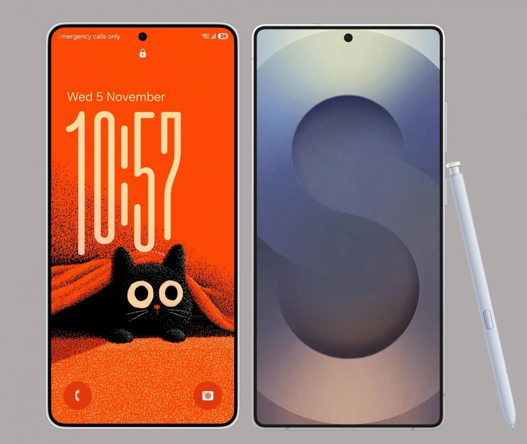 S26 Ultra(左）機身將略為拉高，雖然略寬，但整個比例更修長；S25 Ultra(右）。（圖／@UniverseIce）