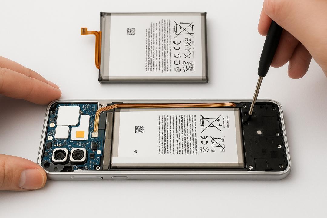 手機卡頓，可能只是電池老化導致，不妨先換顆新電池試試。（圖／遠傳）