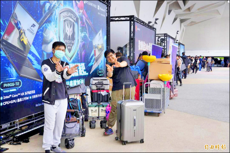 WirForce招牌的BYOC區域，每年皆吸引玩家齊聚大玩遊戲。此為去年活動照。（記者黃肇祥攝）