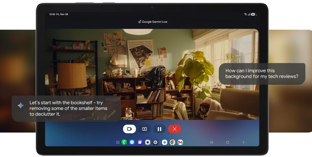 三星Galaxy Tab A11+支援Galaxy AI與Google Gemini AI。（圖／三星）