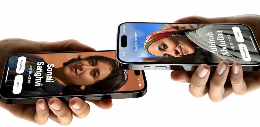 外媒發現，Google正在為Android手機開發類似iOS「NameDrop」功能。（圖／蘋果官網）