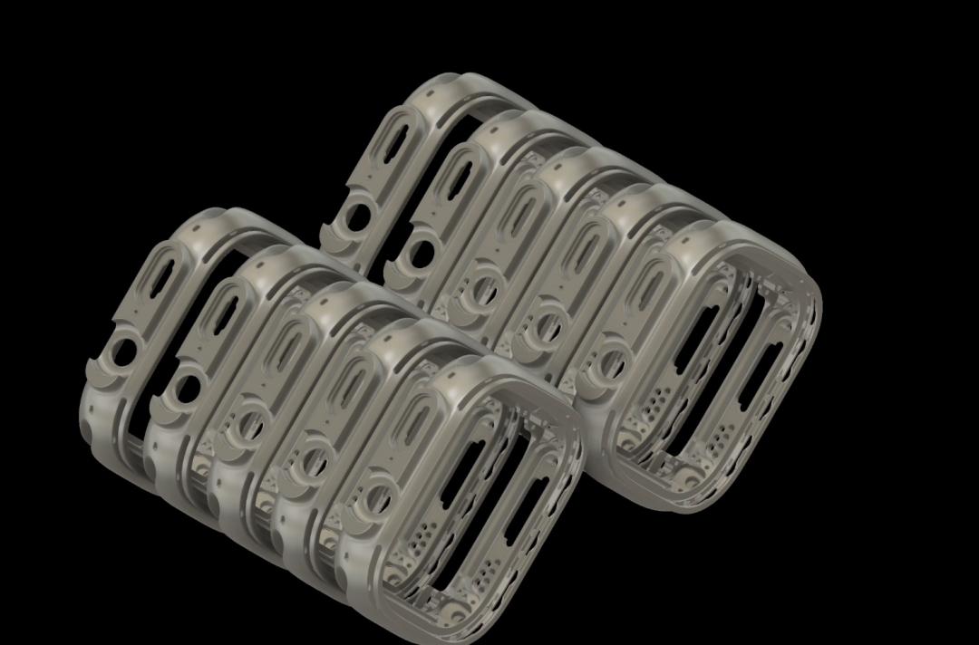 反覆堆疊超過900層才能完成一個錶殼。（圖／蘋果）