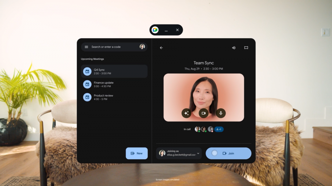 虛擬分身會模擬用戶的表情與手勢。（圖／Google）