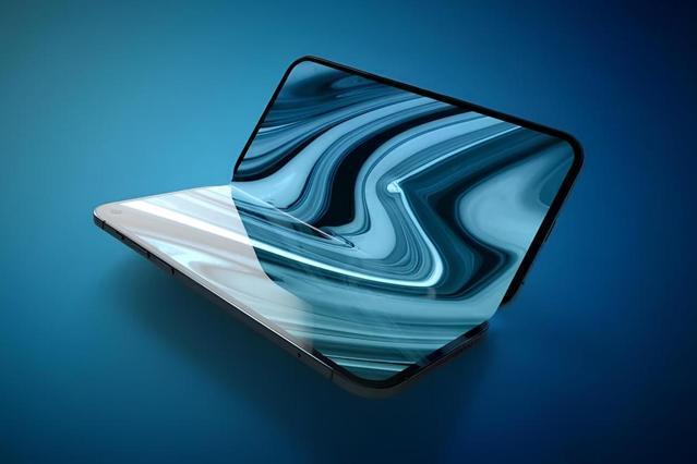 傳聞摺疊iPhone預計2026年秋季登場。（圖／此為網路渲染圖，非實際設計）