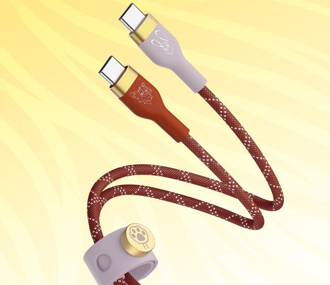 聯名充電線以尼克與朱蒂圖樣分別點綴兩端。（圖／Belkin）