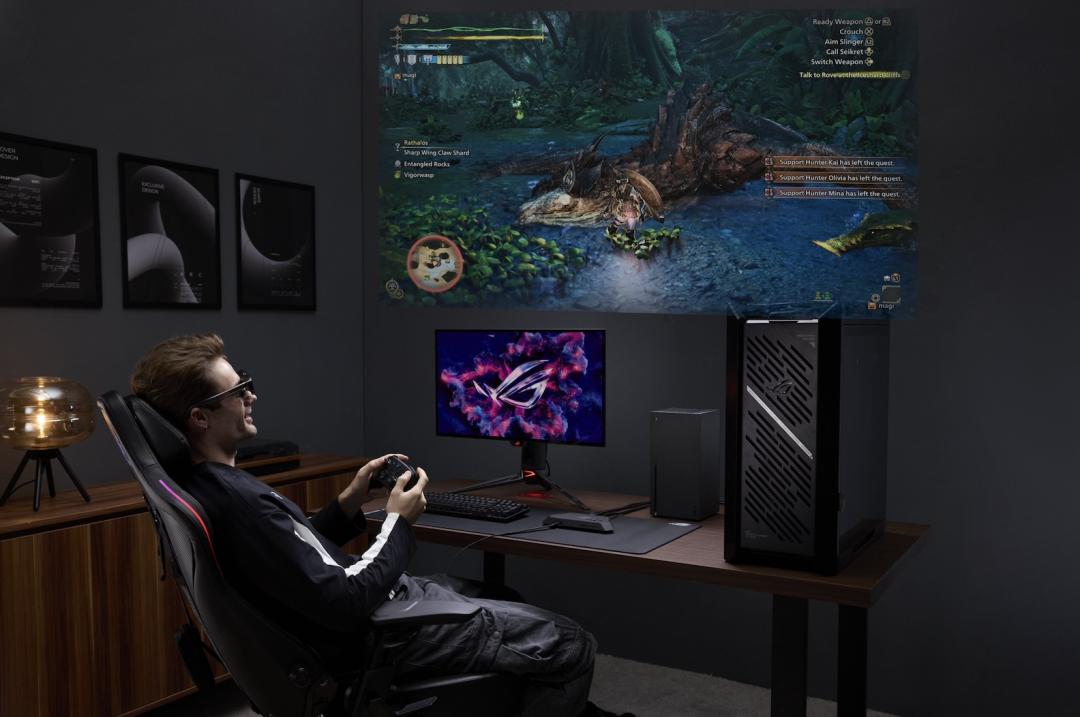 華碩ROG XREAL R1遊戲眼鏡，進一步拓展電競遊玩場景。（圖／華碩）