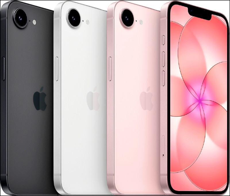 iPhone 17e支援MagSafe功能，最高具備15W無線充電。除了黑、白色，還新增嫩粉色，打造更年輕的風格。