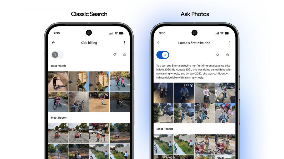 Google相簿之後提供切換功能，用戶可自行決定使用Ask Photos或傳統搜尋。（圖／翻攝Ｘ）