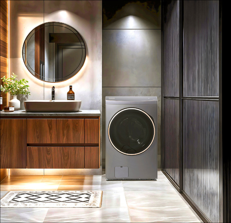 具備熱水洗程的洗衣機有助殺死塵蟎。圖為Panasonic NA-V170RPH，建議售價64,900元。