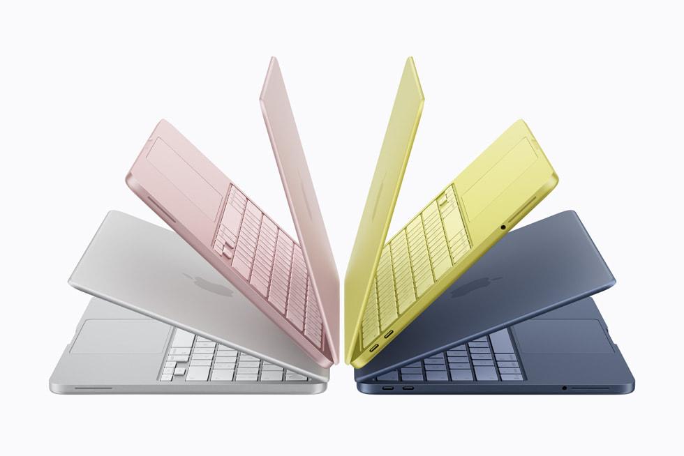 相較於其他MacBook系列配色較為內斂，MacBook Neo提供銀色、胭粉色、青橘黃色與靛青色等鮮豔的選項，主打年輕人。