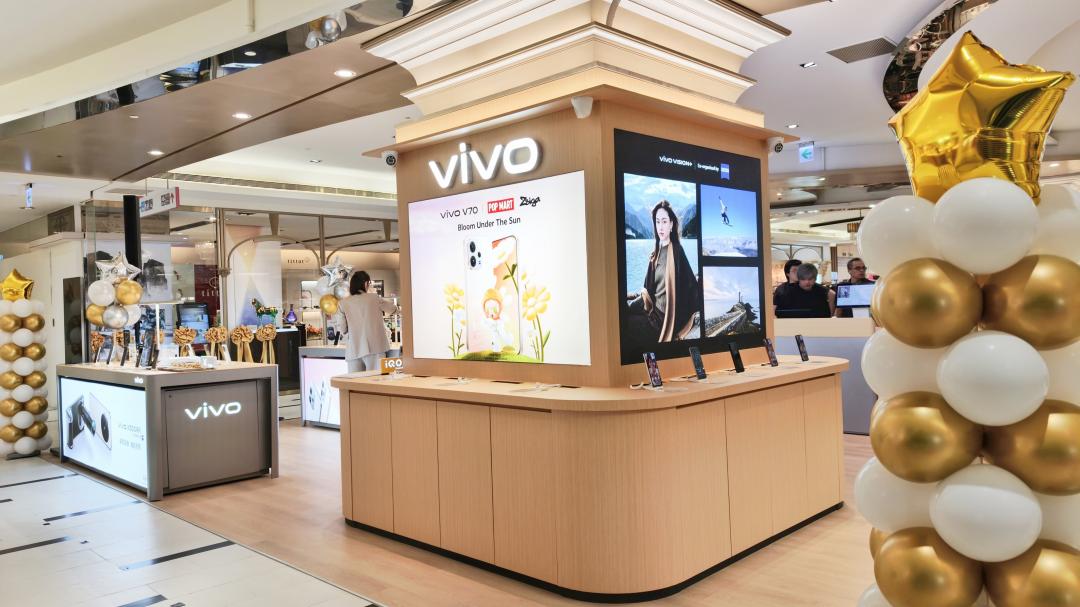 vivo新北板橋大遠百新店，整體空間呈現溫馨風格。（圖／vivo）