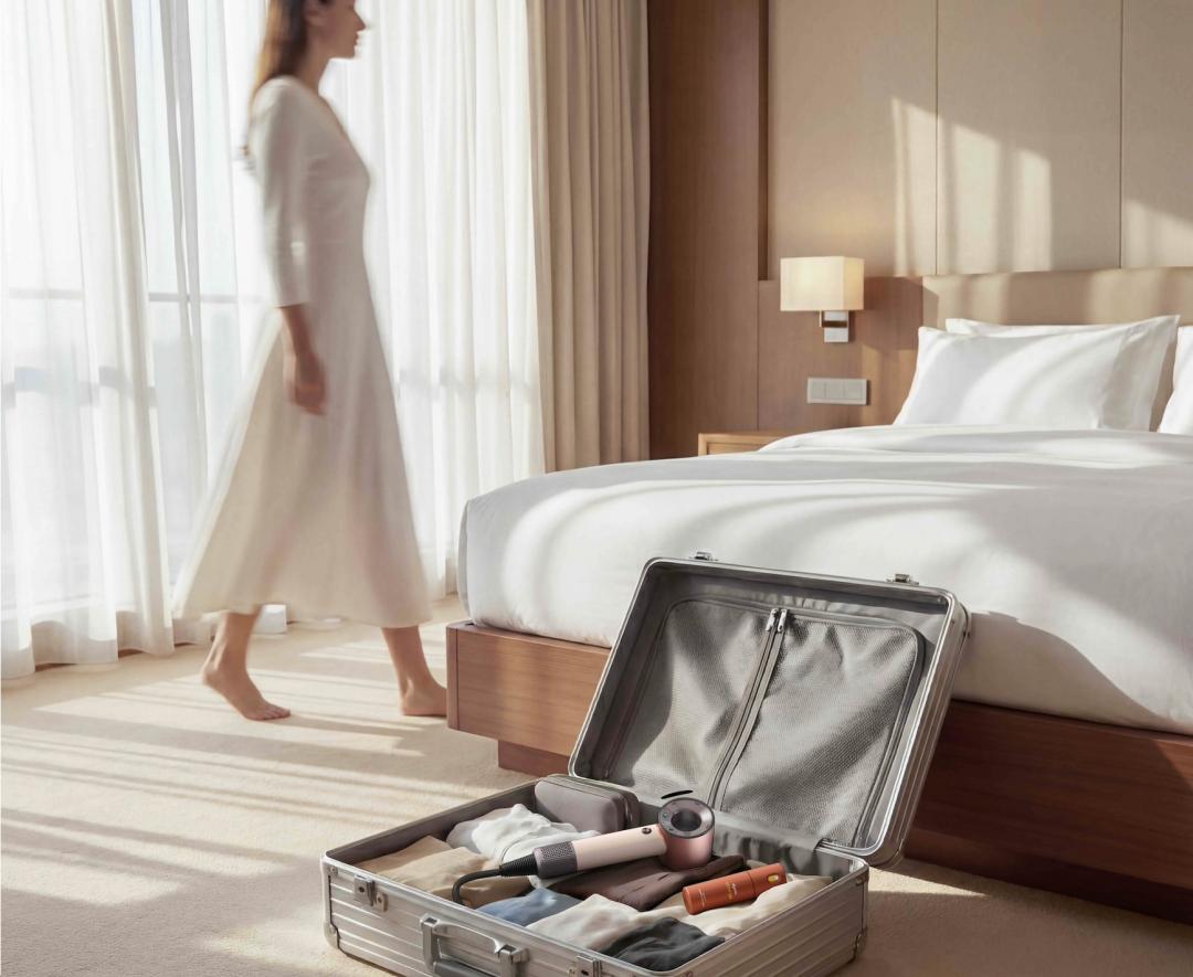 Dyson Supersonic Travel隨行吹風機，支援100V–240V全球電壓自動適應功能。（圖／Dyson）