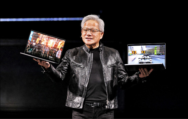 搭載NVIDIA全新RTX Spark晶片的筆電將於今秋陸續上市，提供整日的續航能力，並支援堆疊式OLED G-SYNC面板技術。（法新社）