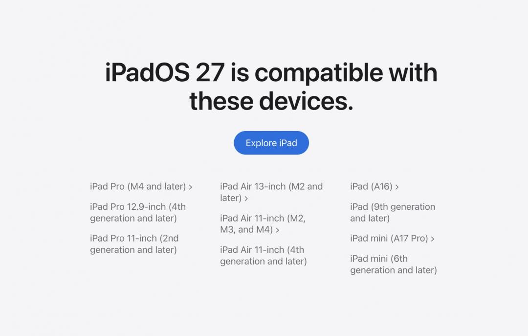蘋果放生大量iPad、Mac、Apple Watch　最新系統支援名單出爐