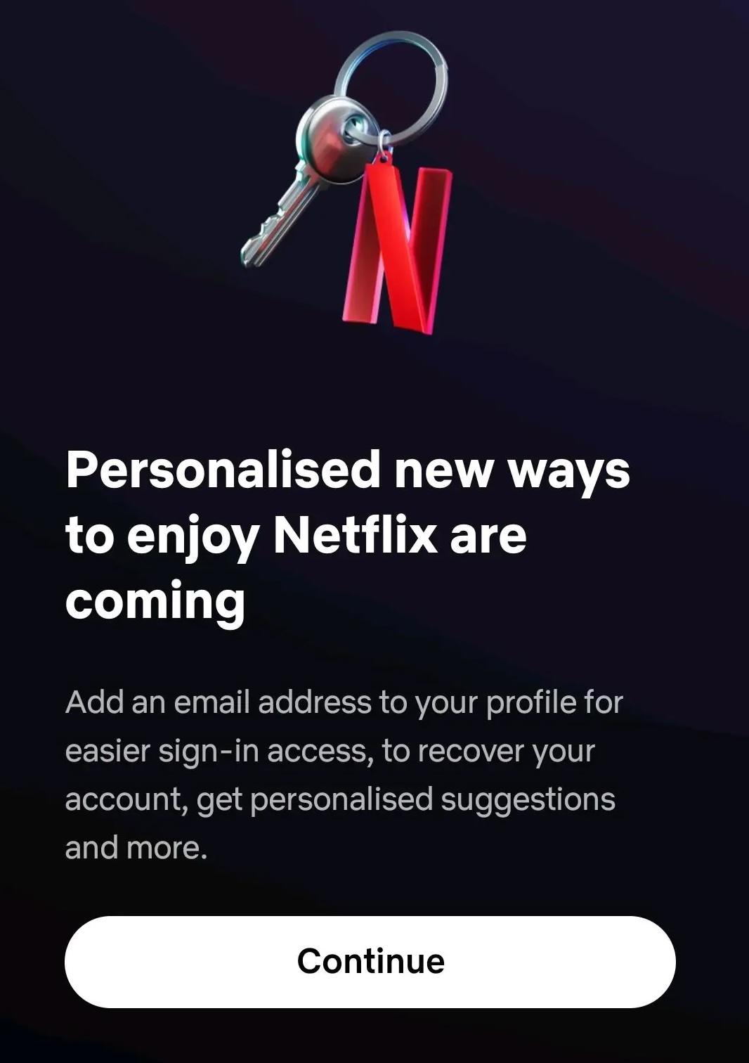 國外用戶表示，Netflix最近要求共用者的Profile也要綁定個人信箱。（圖／翻攝網路）