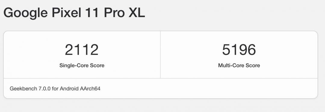 Pixel 11 Pro XL已現身Geekbench跑分平台。（圖／翻攝網路）
