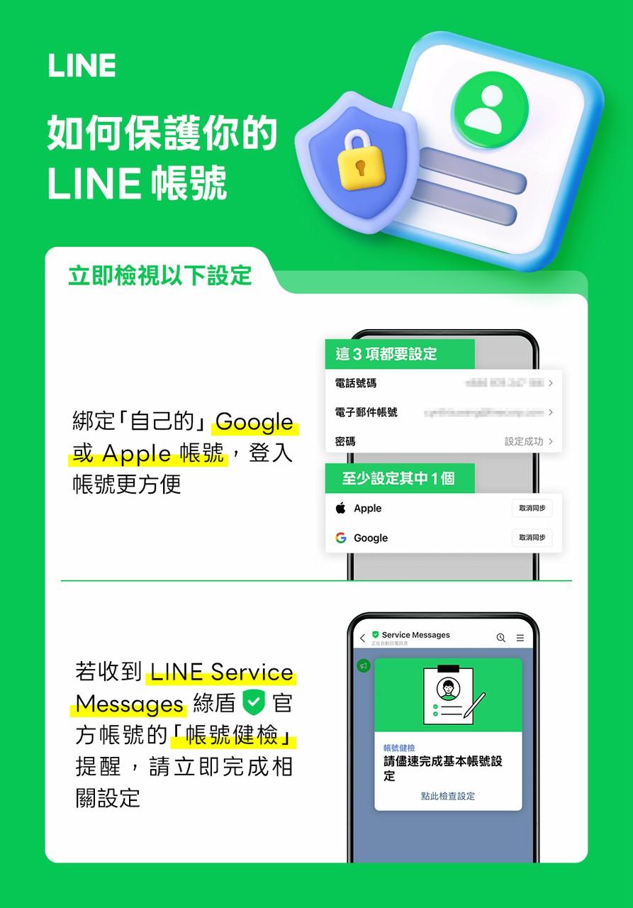 LINE帳號健檢最新措施。（圖／LINE）