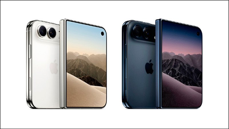 iPhone Duo推出星光白（圖左）、夜空（圖右）2色選擇，各74,900元起；頂規2TB版各118,900元。