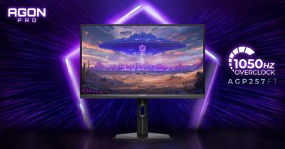 電競螢幕更新率突破1000Hz！AOC發表AGP257FT超頻達1050Hz