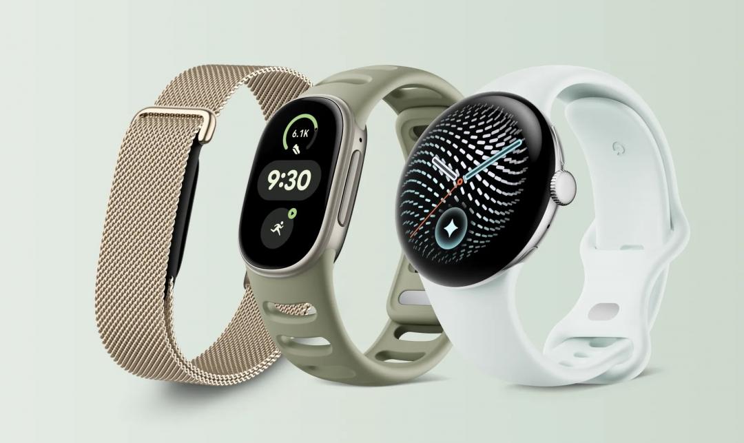 Fitbit Edge(中)定位介於Fitbit Air(左)跟Pixel Watch 5(右)之間。（圖／官網）