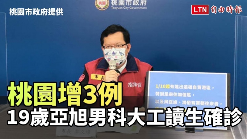 桃園增3例 聯邦銀行女行員家人、亞旭男科大工讀生確診(翻攝自桃園事YouTube) 桃園增3例 聯邦銀行女行員家人、亞旭男科大工讀生確診(翻攝自桃園事YouTube)