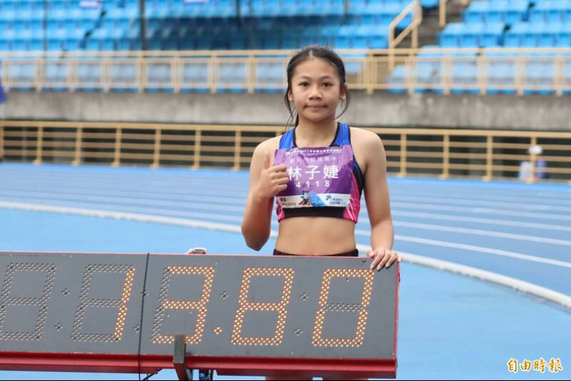 13歲林子婕練跨欄不滿1年 就成為史上最快國中生
