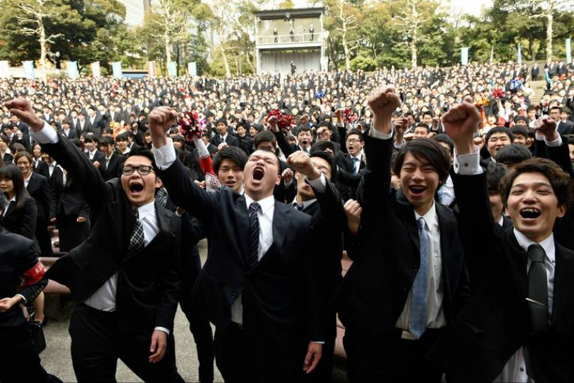日本大學畢業生就業率飆至98％ 中國頂大不足2成
