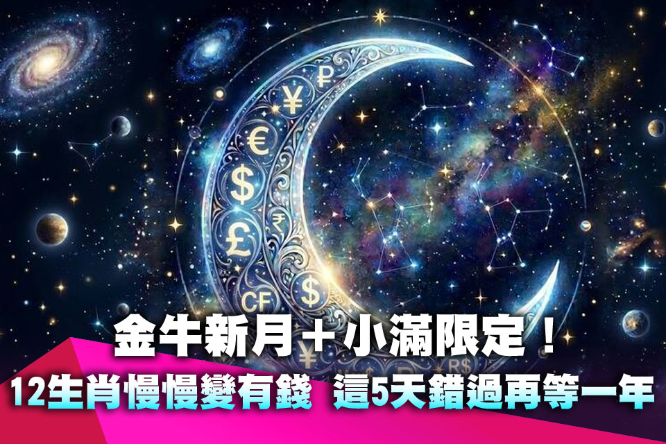 金牛新月＋小滿限定！12生肖慢慢變有錢「這5天」錯過再等一年