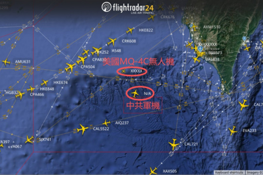 美中台空域過招 共軍3次驅離我軍 美軍大分貝9次反擊航行權