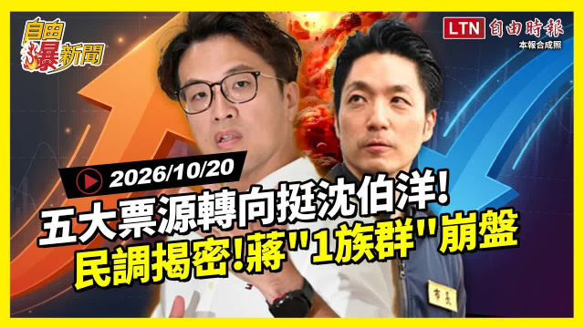 自由爆新聞》五大票源轉向挺沈伯洋!民調揭密蔣萬安「1族群」崩盤 自由爆新聞》五大票源轉向挺沈伯洋!民調揭密蔣萬安「1族群」崩盤