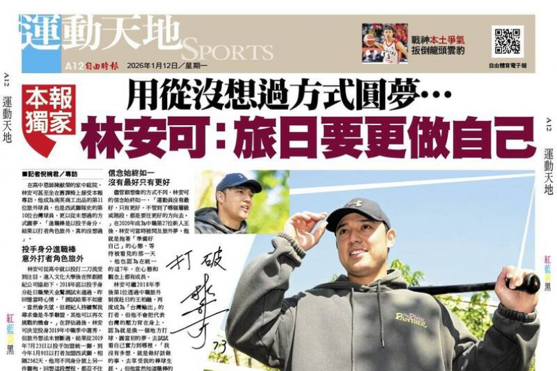 用從沒想過方式圓夢… 林安可：旅日要更做自己