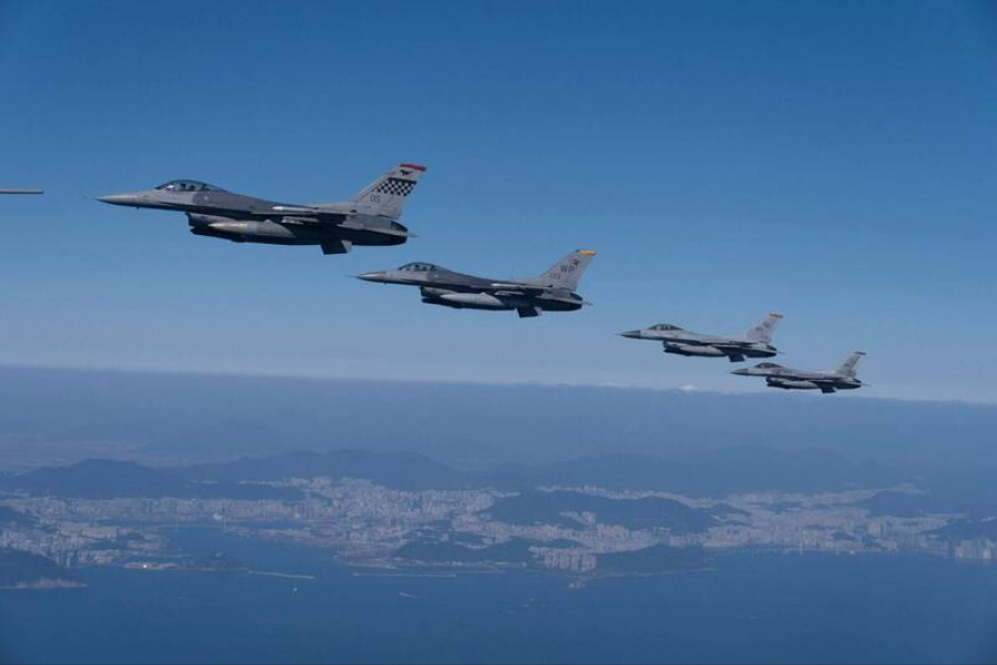 駐韓美軍F-16演訓遭共機擾 美中戰機黃海爆對峙