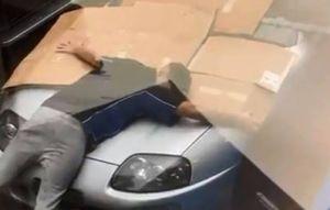 冰雹狂砸牛魔王跑車!車主肉身護車 冰雹狂砸牛魔王跑車!車主肉身護車
