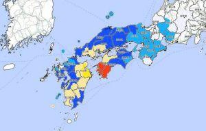 日本四國6.6強震 一週內可能出現震度6弱餘震