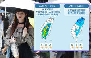 暫別烤番薯！連7天有雨 薔蜜颱風影響時間曝