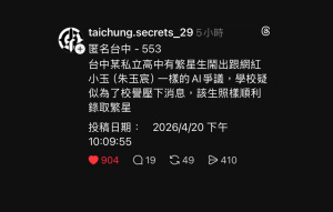 台中私中傳學生散佈深偽性影像 近20人受害